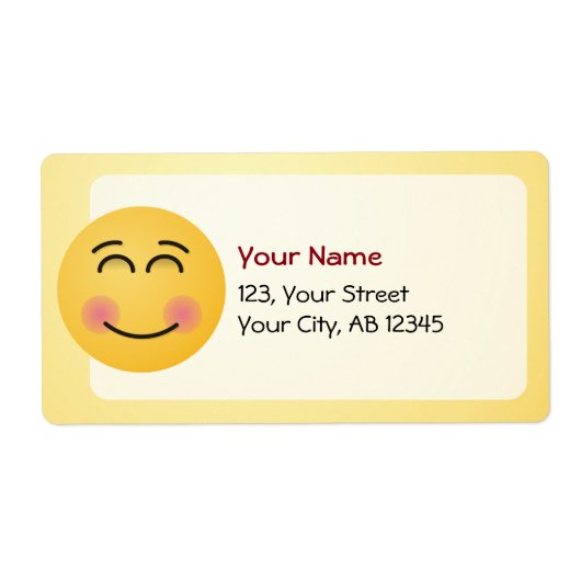 にこやかな顔 ラベル (正面)