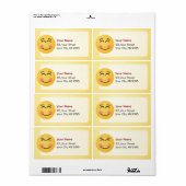 にこやかな顔 ラベル (フルシート)