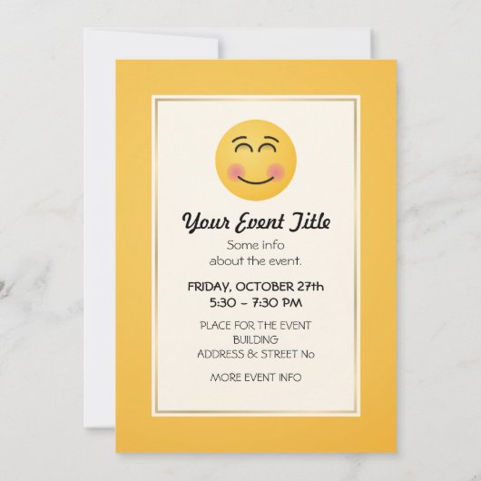 にこやかな顔 招待状 (裏面)