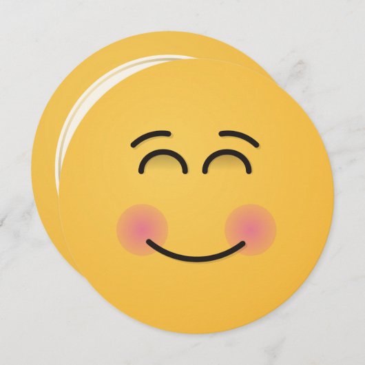 にこやかな顔 招待状 (正面/裏面)