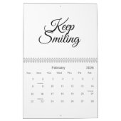 にこ保やかに、月曜ではないふりをする カレンダー (2月 2026)