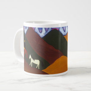にさよならを言う月およびピューマ ジャンボコーヒーマグカップ