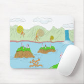 にじみ出に目があります マウスパッド (マウス)