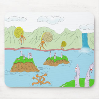 にじみ出に目があります マウスパッド