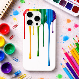 にじ色ドリップペイント iPhone 15 PROケース