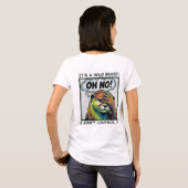 にっこりしないカワウソ: イライラしたかわいい動物 Tシャツ (裏面フル)