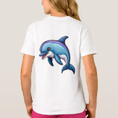 にっこりイルカのキャラクター Tシャツ (裏面)