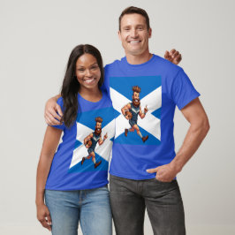にっこりスコットランドラグビー選手 Tシャツ