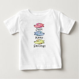 にっこり歯の魚たち カラフル ベビーTシャツ