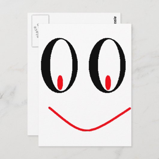 にっこり笑うスマイルの田舎酔った目 ポストカード (正面/裏面)