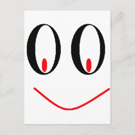 にっこり笑うスマイルの田舎酔った目 ポストカード
