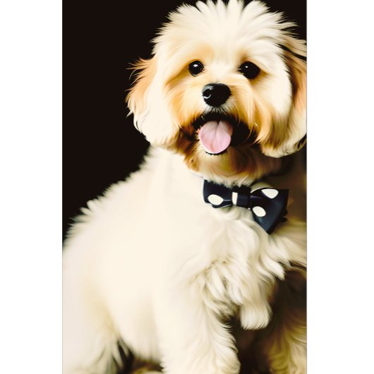 にっこり笑う毛むくじゃらの子犬 Tシャツ