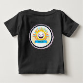 にっこり笑顔の元気な太陽のキャラクター ベビーTシャツ (裏面)