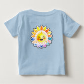 にっこり笑顔の元気な太陽のキャラクター ベビーTシャツ (裏面)