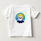 にっこり笑顔の元気な太陽のキャラクター ベビーTシャツ (裏面)