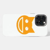 にっこり顔の猫の絵文字 iPhoneケース (裏面横)