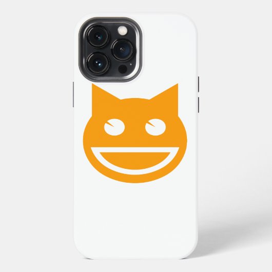 にっこり顔の猫の絵文字 iPhoneケース (裏面)