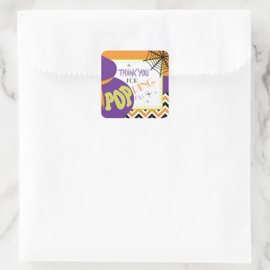 についてハロウィンの好意のステッカーをぽんと鳴らすため スクエアシール (バッグ)