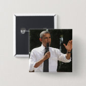 について大統領バラクが質問に答える 缶バッジ (正面&裏面)