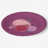 ～について話すカボチャ ペーパープレート (アングル)