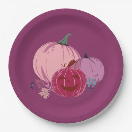 ～について話すカボチャ ペーパープレート