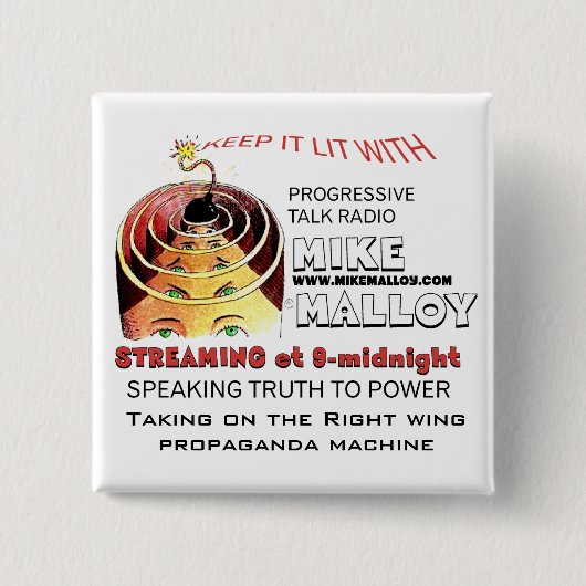 についてTRUTHSEEKERを爆発するため 缶バッジ (正面)