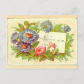 〜につビクトリアンいて花「愛し合う」を切り抜く ポストカード (正面)