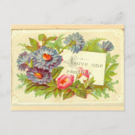 〜につビクトリアンいて花「愛し合う」を切り抜く ポストカード
