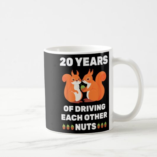 ~にとって20周年結婚を迎えおもしろいる夫婦 コーヒーマグカップ (右)