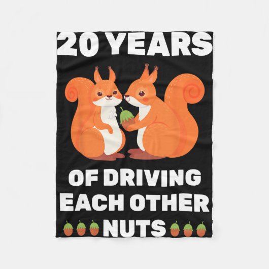 ～にとって20周年結婚を迎えおもしろいる夫婦 フリースブランケット (正面)