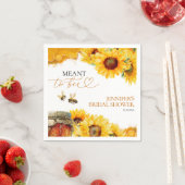 ～になることを意図している | 水彩ひまわりブライダルシャワー スタンダードカクテルナプキン (インサイチュ)