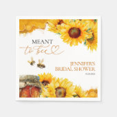 ～になることを意図している | 水彩ひまわりブライダルシャワー スタンダードカクテルナプキン (正面)