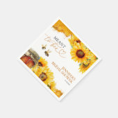 ～になることを意図している | 水彩ひまわりブライダルシャワー スタンダードカクテルナプキン (角)