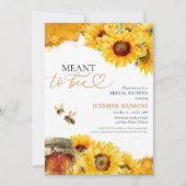 ~になることを意図している | 水彩ひまわりブライダルシャワー 招待状 (正面)