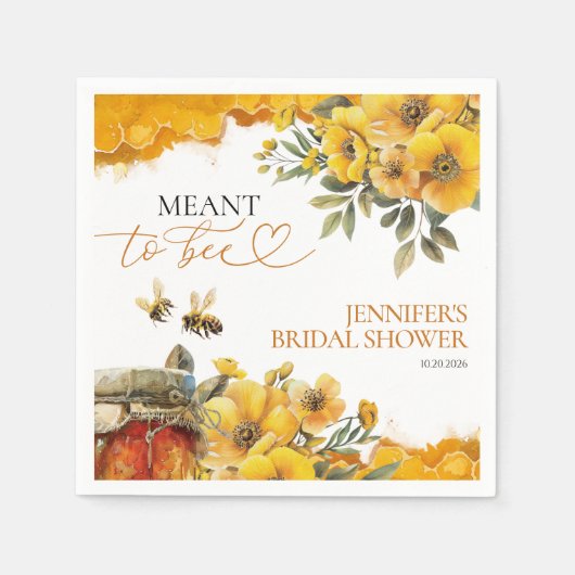 ～になることを意図している | 水彩フローラブライダルシャワー スタンダードカクテルナプキン (正面)