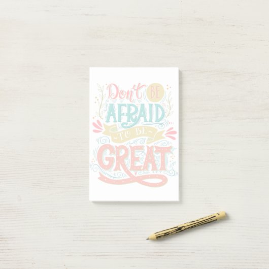 ~になるのを恐れな素晴らしい ポストイット (デスク上)