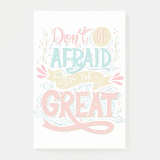 ~になるのを恐れな素晴らしい ポストイット (正面)