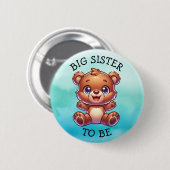 ～になる姉妹 |ウッドランドの生き物の赤ちゃんシャワー 缶バッジ (正面&裏面)