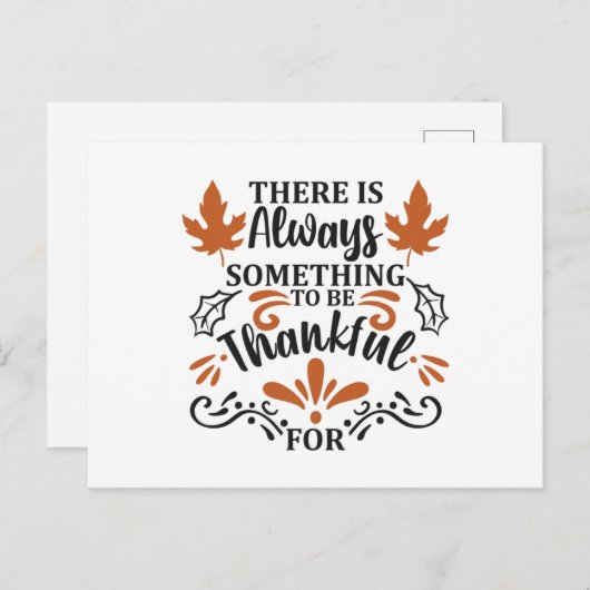～にはいつも感謝すべきものがある ポストカード (正面/裏面)