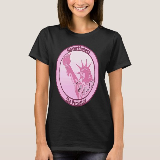 にもかかわらず、彼女は家父長制フェミニストの部屋を押し付けた Tシャツ (正面)