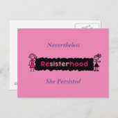 にもかかわらず、彼女は政治的な主張を続けた ポストカード (正面/裏面)