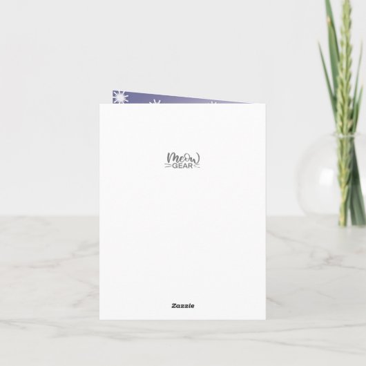 にゃんこと雪と雪だるまのホリデーカード シーズンカード (裏面)