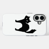 にゃんこの顔のiPhoneケース Case-Mate iPhoneケース (裏面 (横))