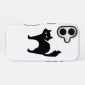 にゃんこの顔のiPhoneケース iPhone 16ケース (裏面横)