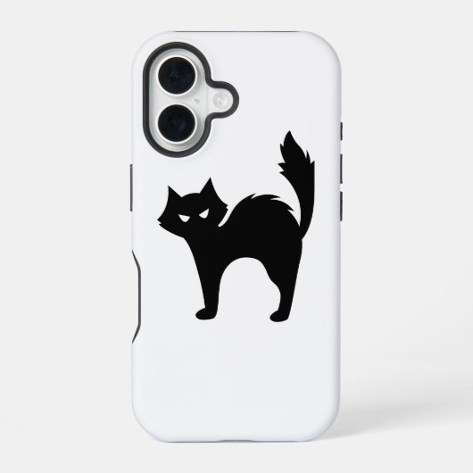 にゃんこの顔のiPhoneケース iPhone 16ケース (裏面)