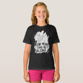 「にゃんこは放っておいて」おもしろネコ - 白 Tシャツ (正面フル)