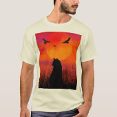にゃんこは輝いている Tシャツ (正面)