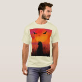 にゃんこは輝いている Tシャツ (正面フル)