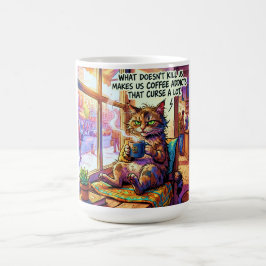 にゃんこデザインの面白いマグカップ コーヒーマグカップ
