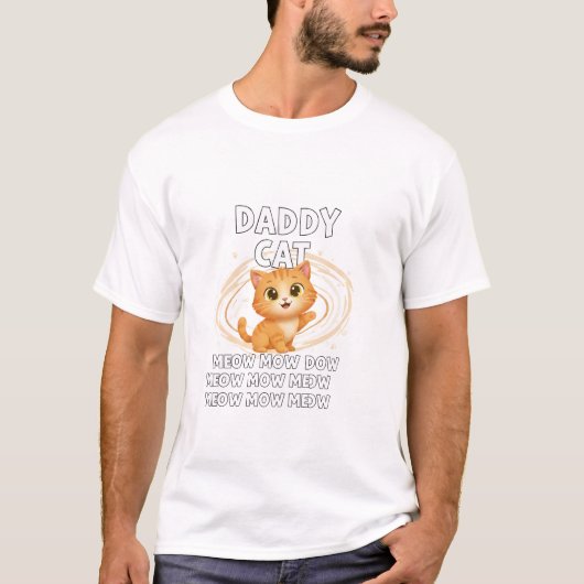 にゃんこパパのくるくるニャン Tシャツ (正面)